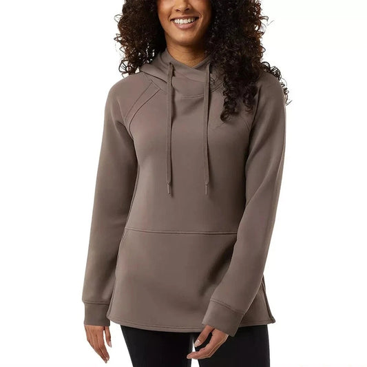 32 Degrees Women's Soft Tech Hoodie Raglan Pullover Kangaroo Sweatshirt Top