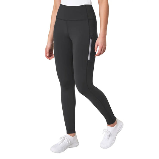 Mondetta Active Fleece Lined Leggings Reflective Zipper Pockets Activewear Athletic Pants