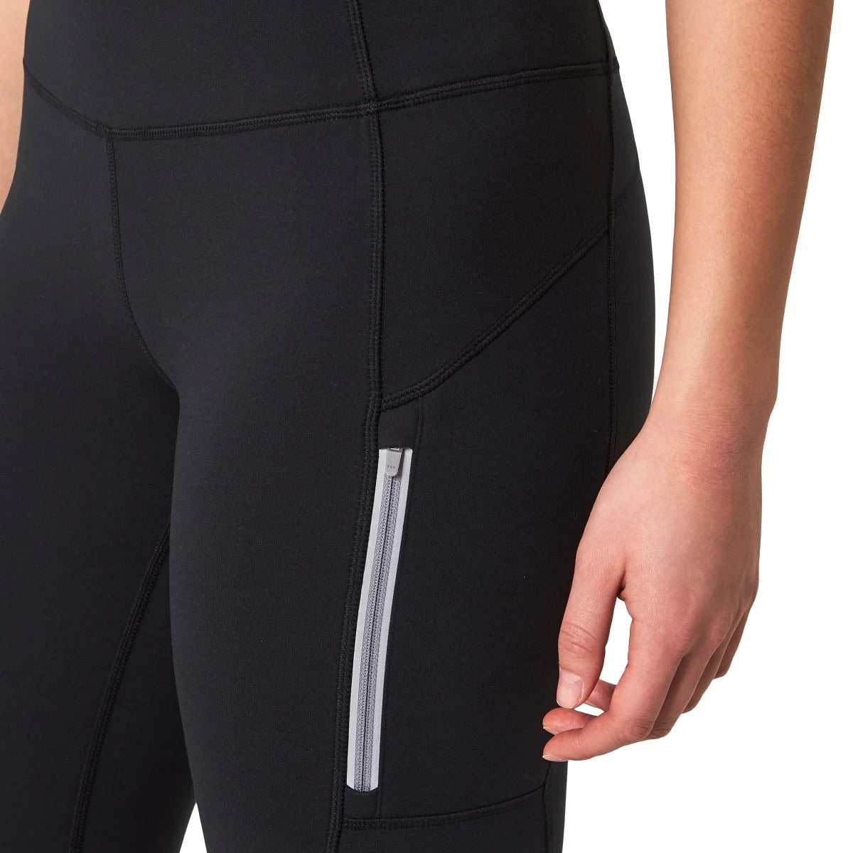 Mondetta Active Fleece Lined Leggings Reflective Zipper Pockets Activewear Athletic Pants