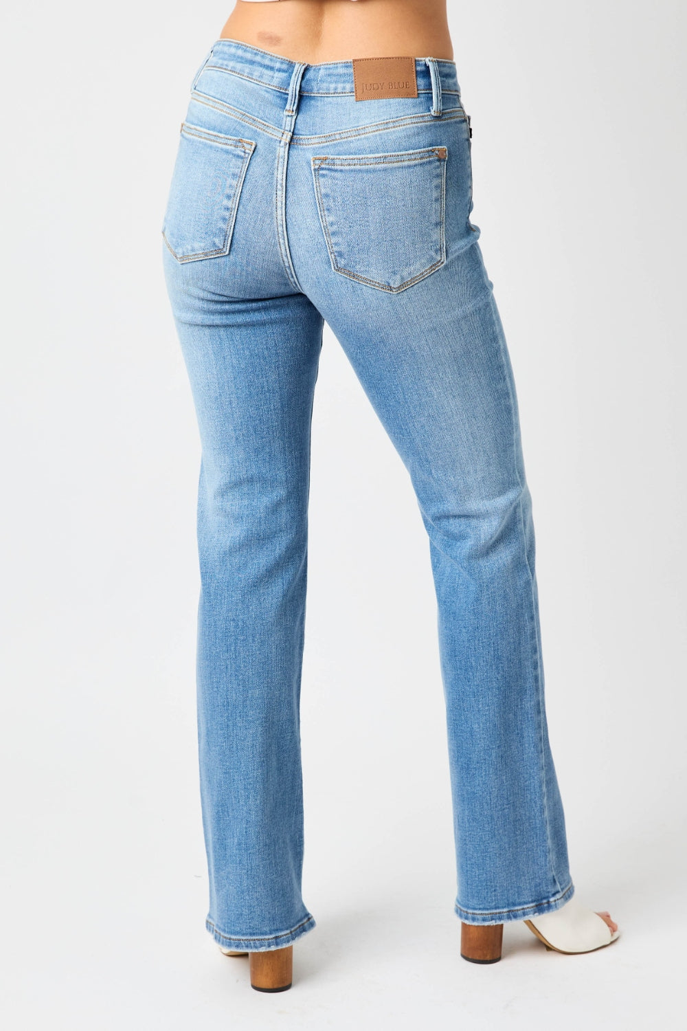 High Rise Tummy Control Mom Jeans Straight Leg Denim Pants Judy Blue