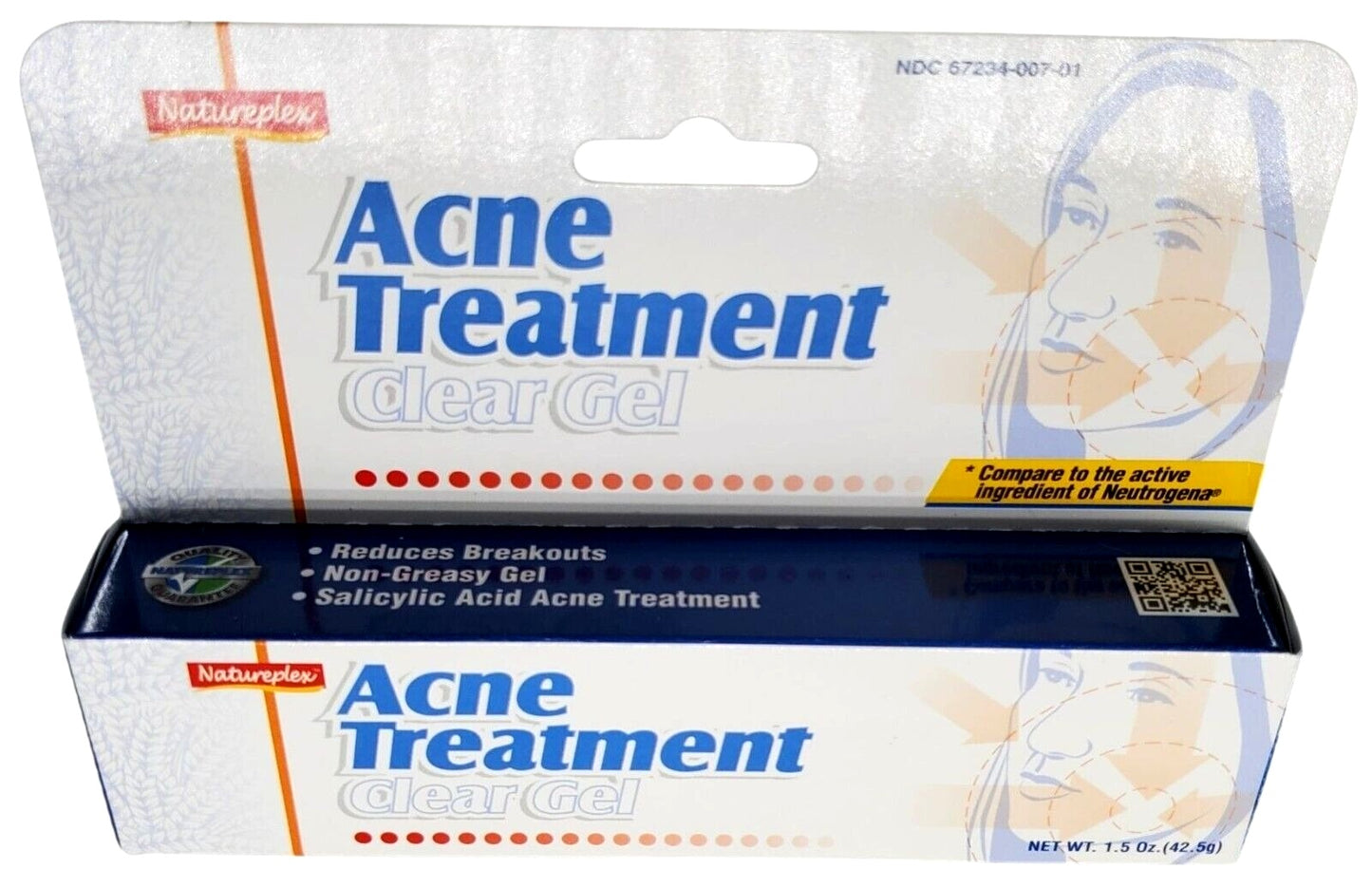 Natureplex Acne Treatment Pimple Clear Gel 1.5oz Salicylic Acid Acne Treatment