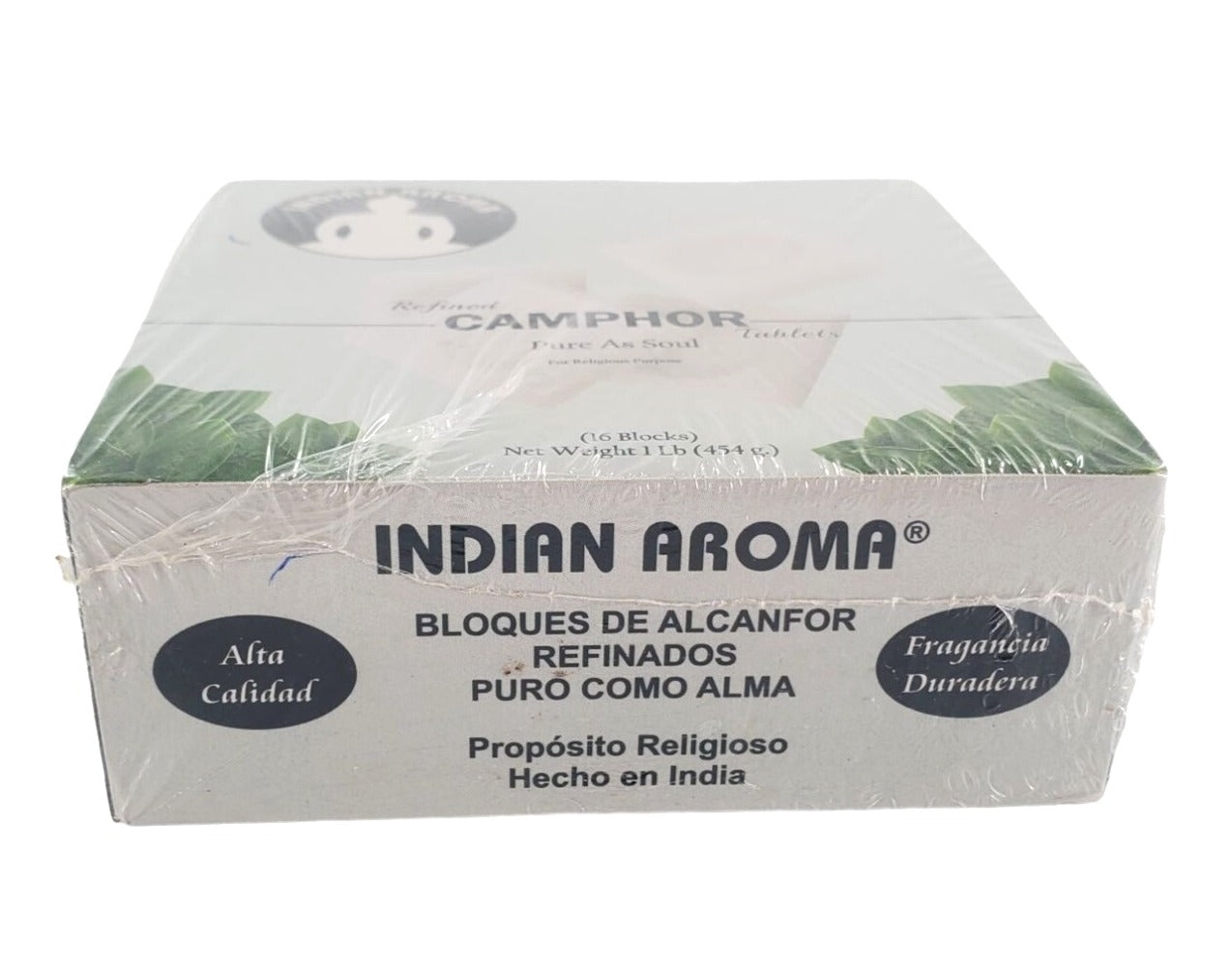 Indian Aroma Premium Refined Camphor Blocks for Aromatherapy, Odor Eliminator, Puja, 16 Blocks