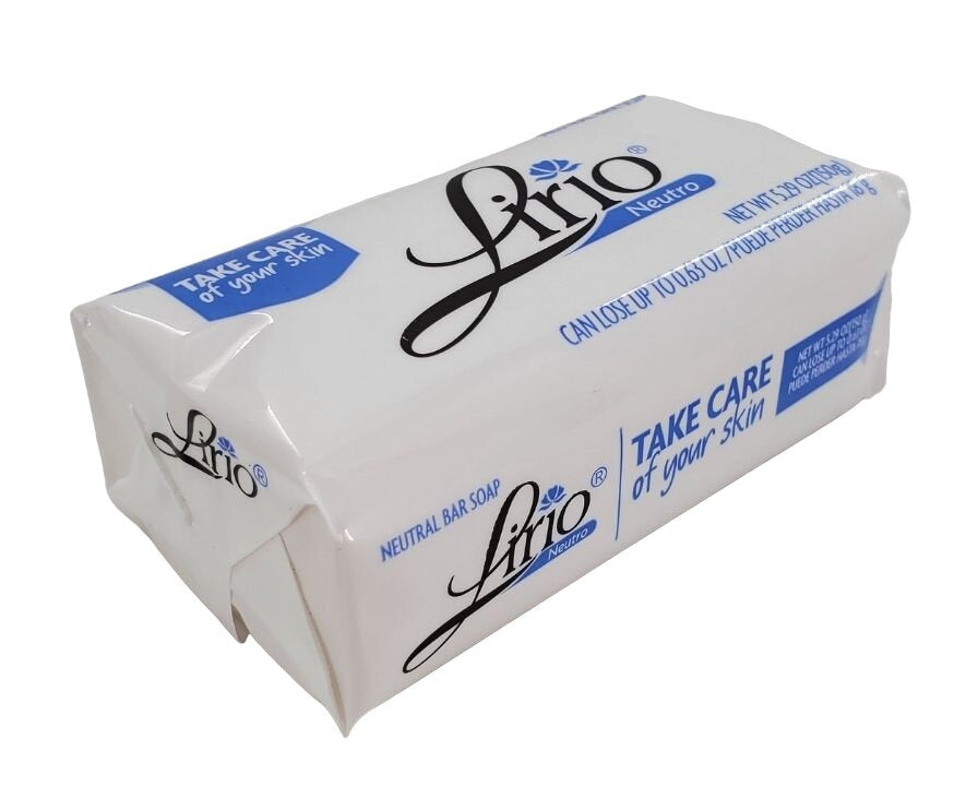 Lirio Neutro Neutral soap bar 5.29OZ (150g) Pack of 1 bath shower soap