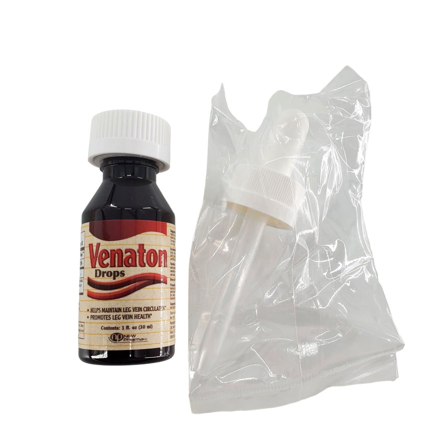 Venaton Drops Leg vein health supplement with plastic dropper 1 oz bottle
