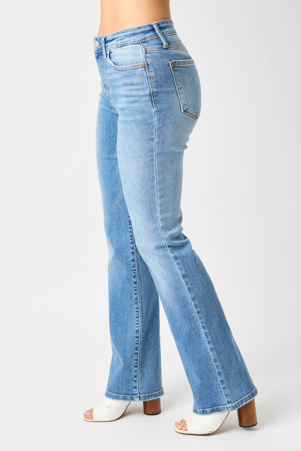 High Rise Tummy Control Mom Jeans Straight Leg Denim Pants Judy Blue