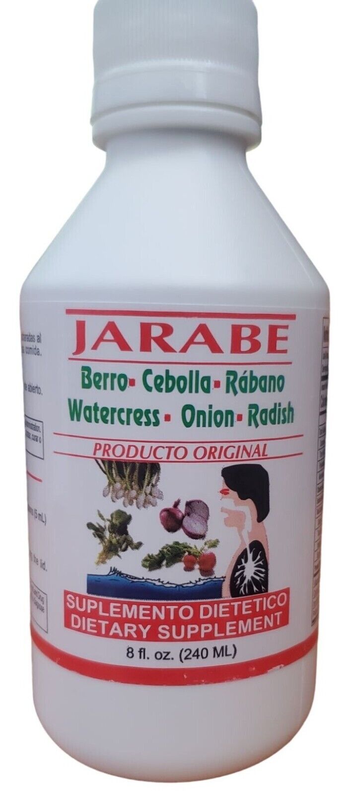 Watercress Onion Radish Syrup Berro Cebolla Rabano Original Product Alopecil 8oz
