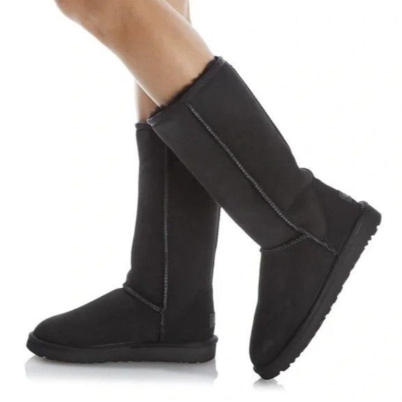 UGG Classic Tall II Boots Fur Suede Water Repellent Outdoor Luxury Shoes Black