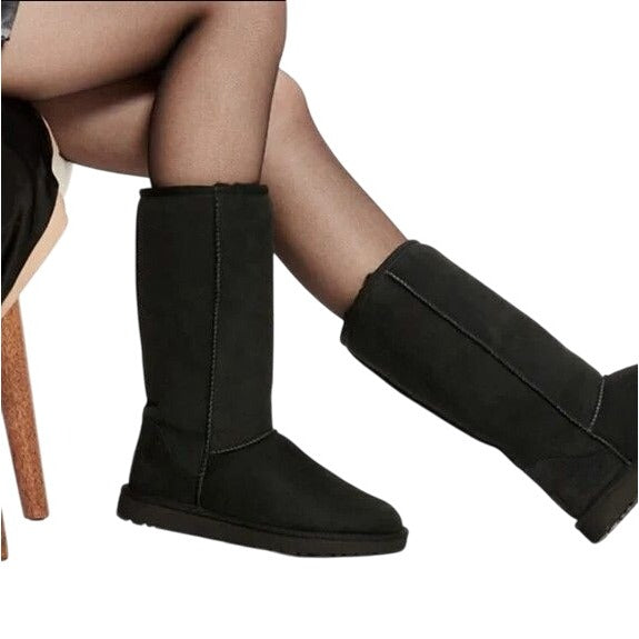 UGG Classic Tall II Boots Fur Suede Water Repellent Outdoor Luxury Shoes Black