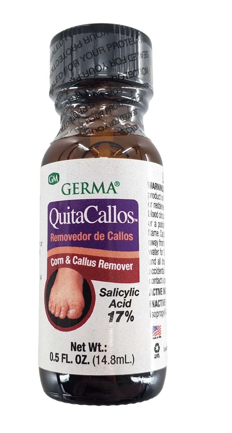 Germa Quita Callos Corn and Callus Remover 0.5oz Bottle with applicator