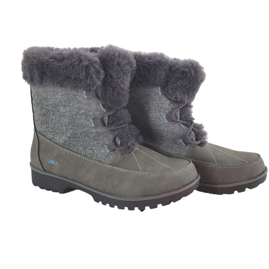 JBU Boots Faux Fur Weather Ready Outdoor Combat Water Resistant Shoes Winter