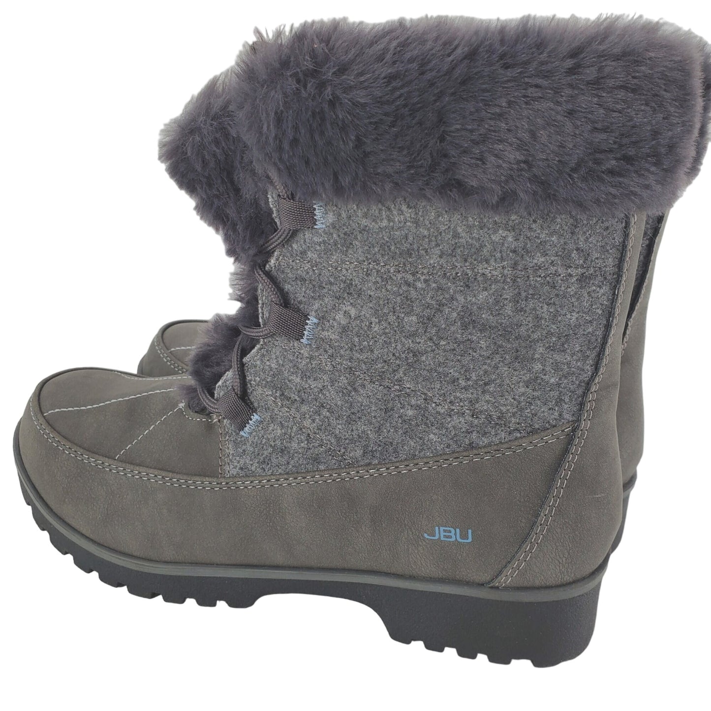 JBU Boots Faux Fur Weather Ready Outdoor Combat Water Resistant Shoes Winter