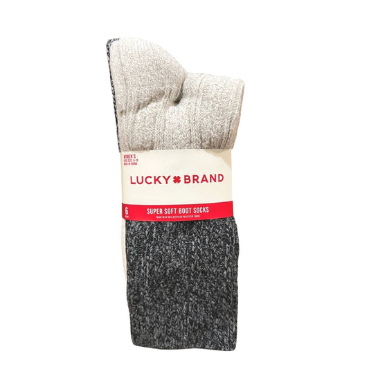 Lucky Brand Women Super Soft Yarn Cozy Winter Boot Socks 6-Pair Shoe Socks
