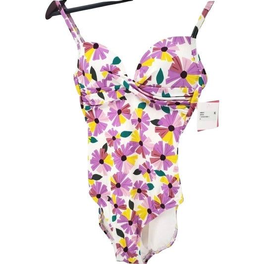 Kate Spade One-piece Twist Front WallFlower Colorful Daisy Floral Swimwear