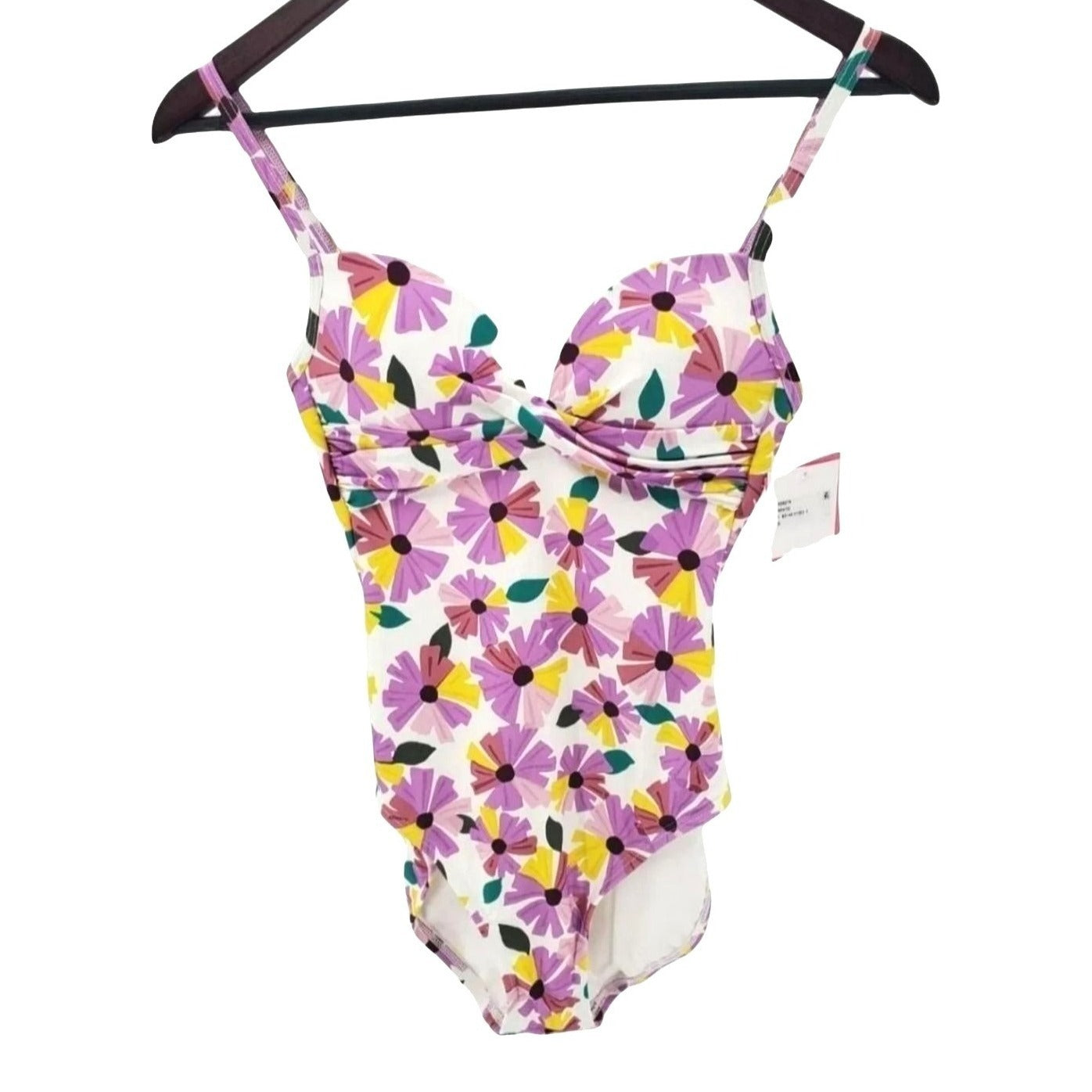 Kate Spade One-piece Twist Front WallFlower Colorful Daisy Floral Swimwear