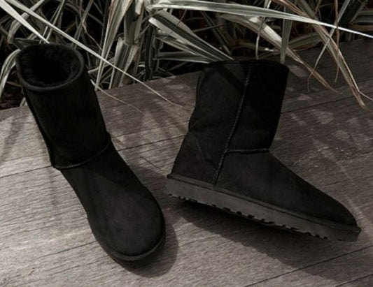 UGG 6 Classic Short II Women Fur Boots Black Designer Luxury Suede Shoes Winter