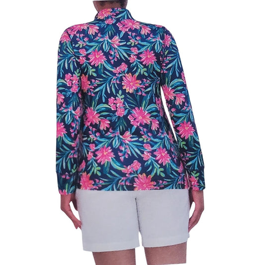 Stella Parker Shirt Quarter Zip Athletic Long Sleeve UPF 50 Sun Protection Top Activewear