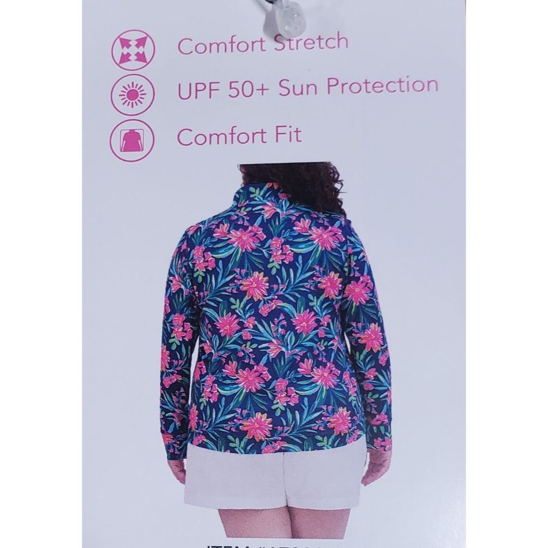 Stella Parker Shirt Quarter Zip Athletic Long Sleeve UPF 50 Sun Protection Top Activewear