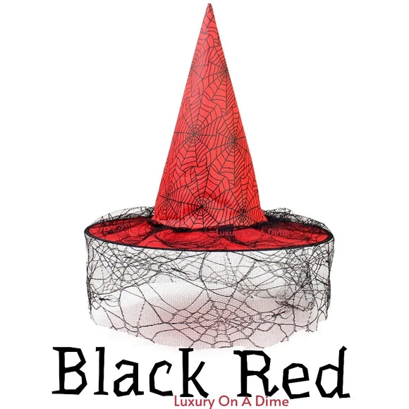 Witch Hat Halloween Costume Accessory Lace Cosplay Party Fancy Pointed/Relaxed hat