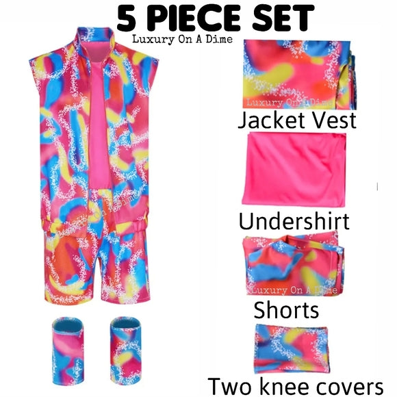 Barb and Ken Movie Retro 80s Workout Cosplay Halloween Costume