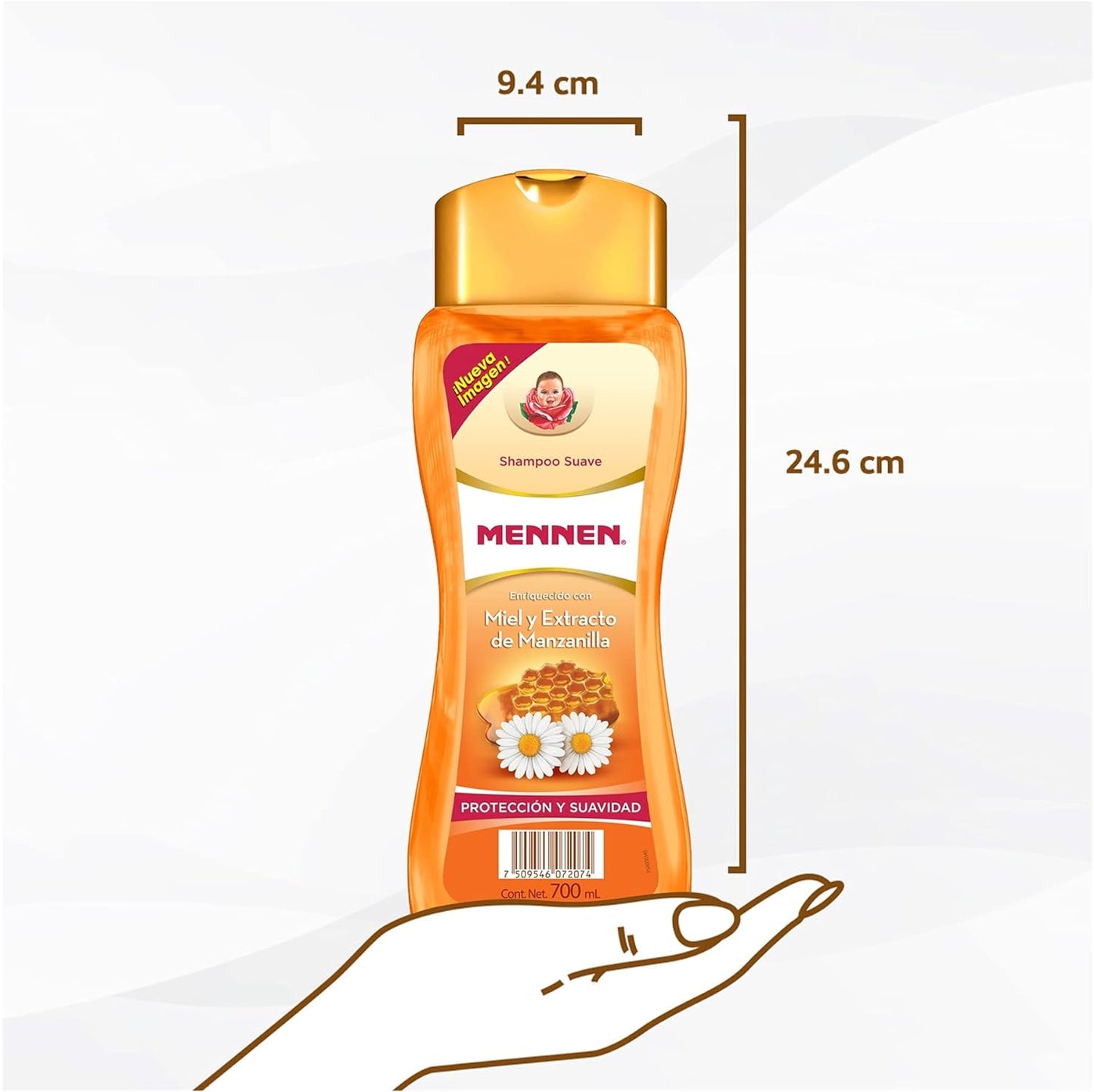 Mennen Baby Shampoo Natural Honey Nectar Chamomile Shampoo Large 700mL Bottle