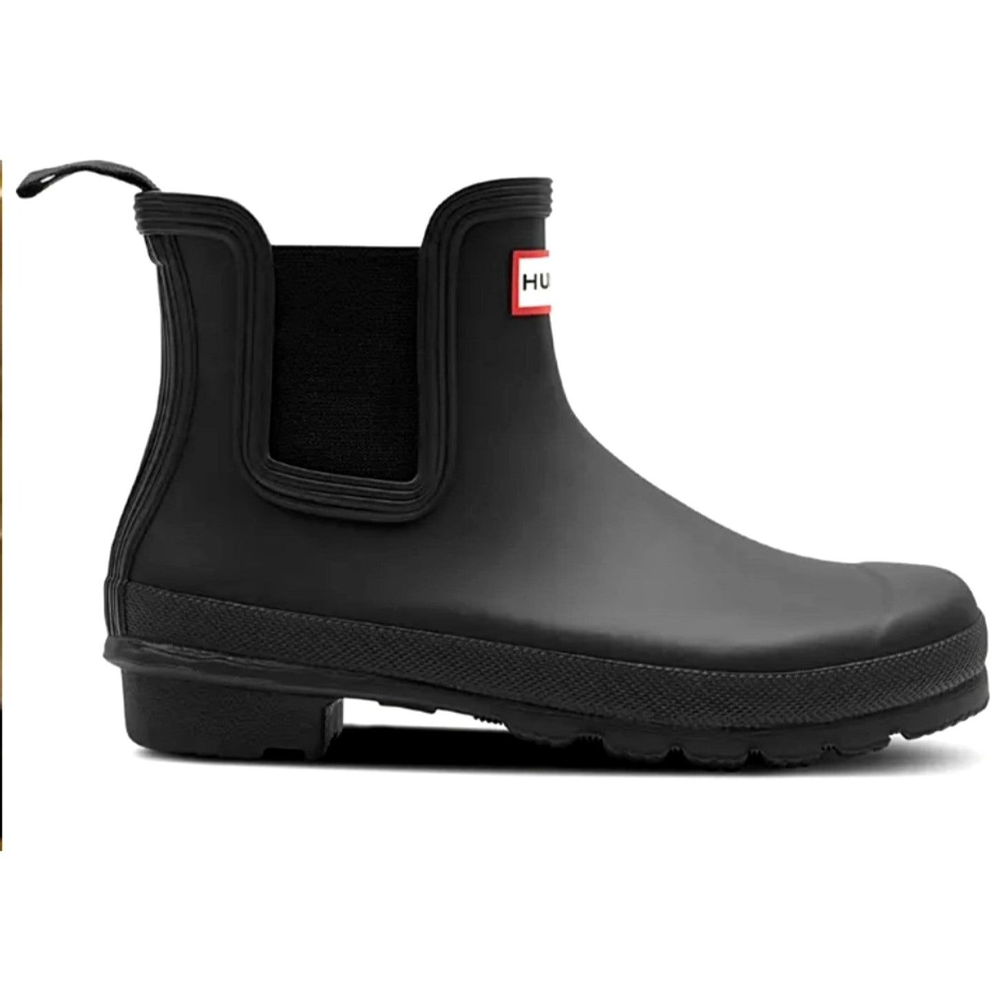 HUNTER Rain Boots Womans Original Chelsea Black Classic Waterproof Rainboots