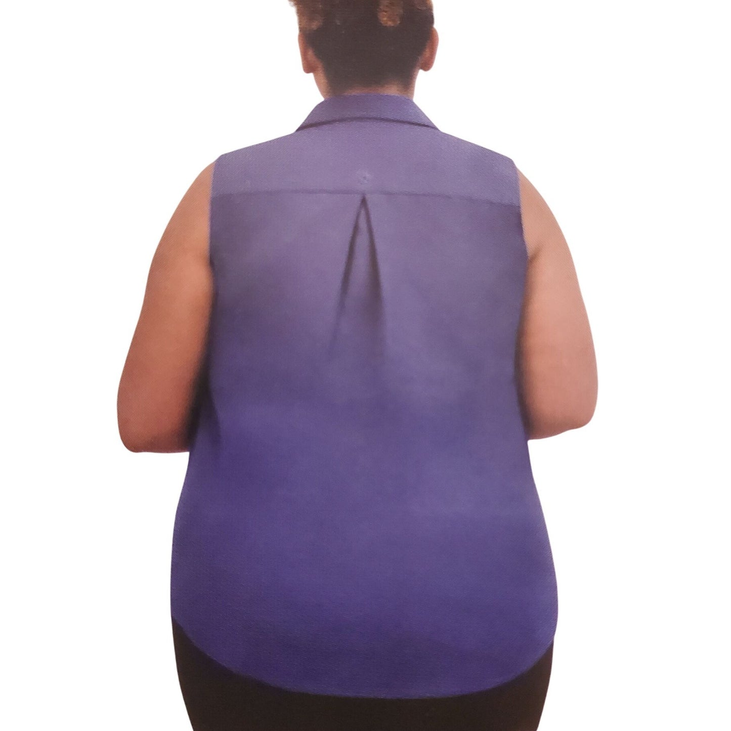 GAIAM Athletic Sleeveless Collared Tank Top Lightweight Button-up Shirt Athleisure Moisture Wicking