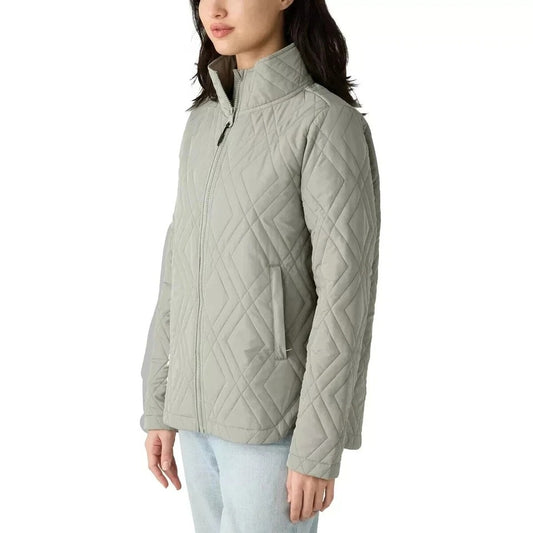 Voyager Womens Quilted Jacket Water-Resistant Diamond Pocket Lightweight Green Outerwear
