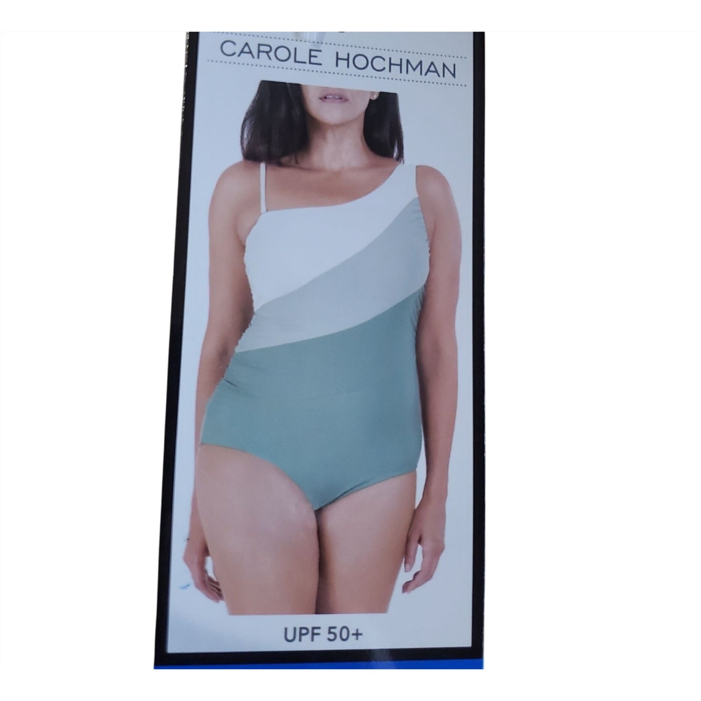 Carole Hochman Swimwear One Shoulder Removable Strap Swimsuit One-piece Sage L