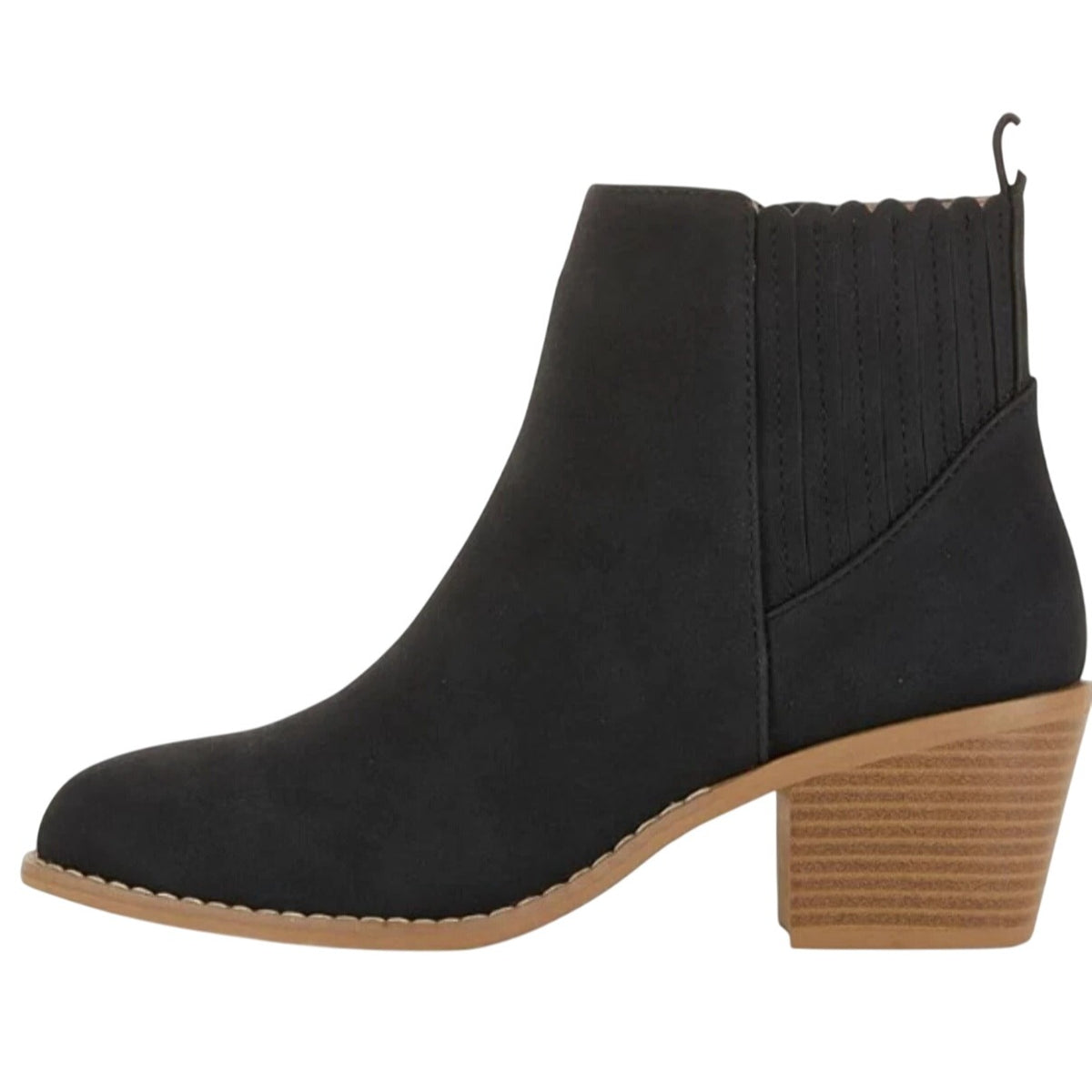 Draper James Elle Bootie Chunky Stacked 2" Block Heel Zip-up Gore Ankle Boots