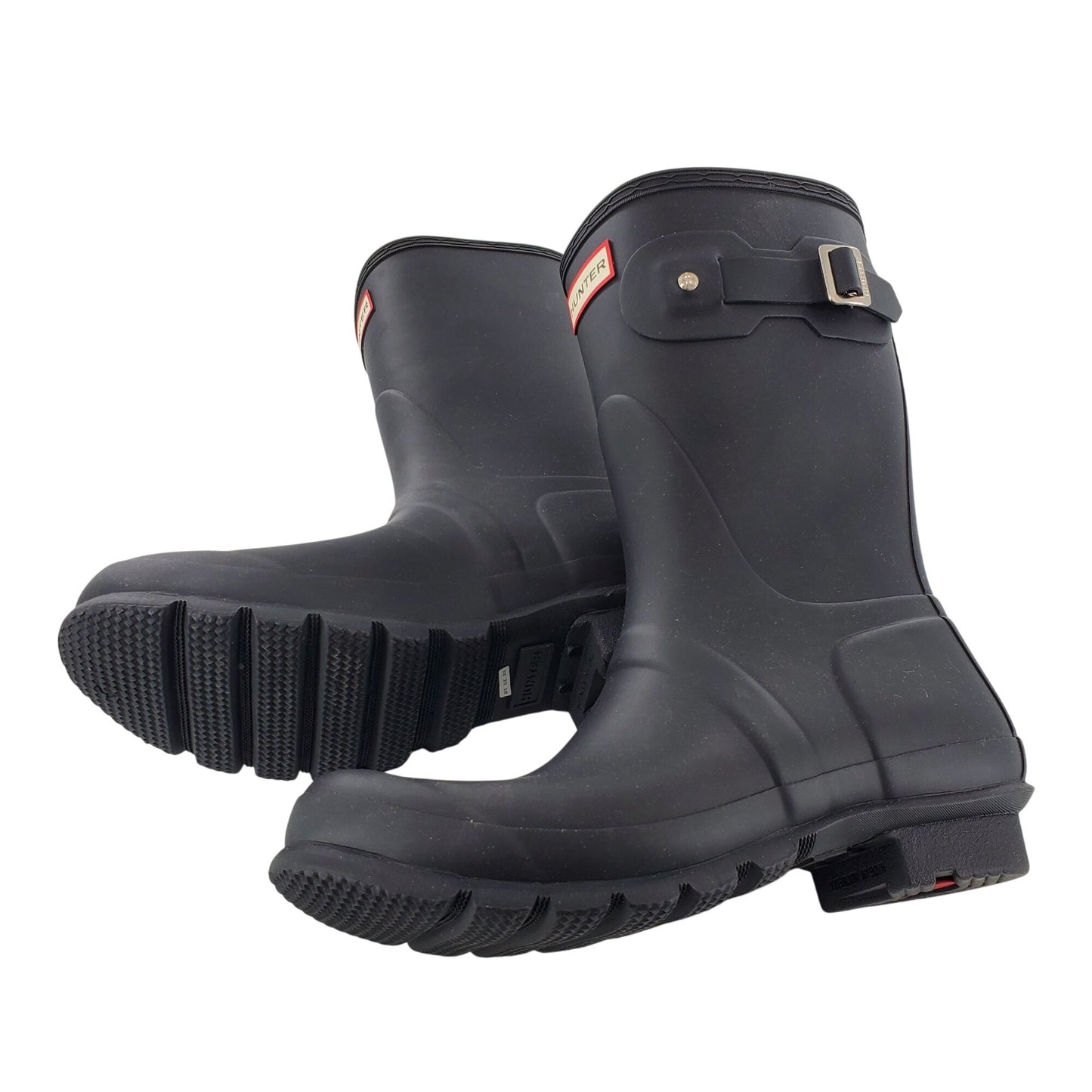 HUNTER Rain Boots Original Short Classic Rainboots Waterproof Matte Black Shoe