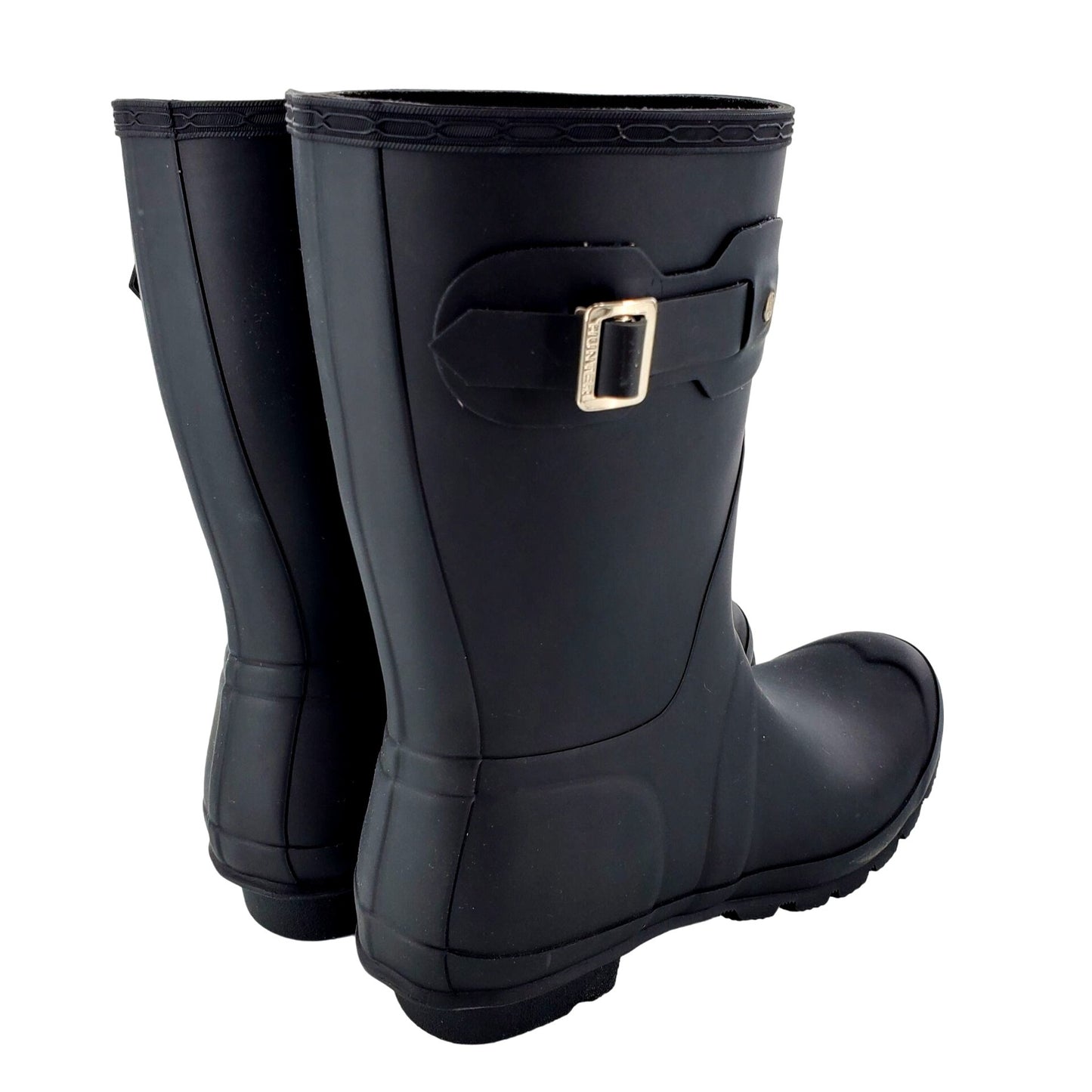 HUNTER Rain Boots Original Short Classic Rainboots Waterproof Matte Black Shoe