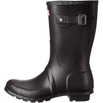 HUNTER Rain Boots Original Short Classic Rainboots Waterproof Matte Black Shoe