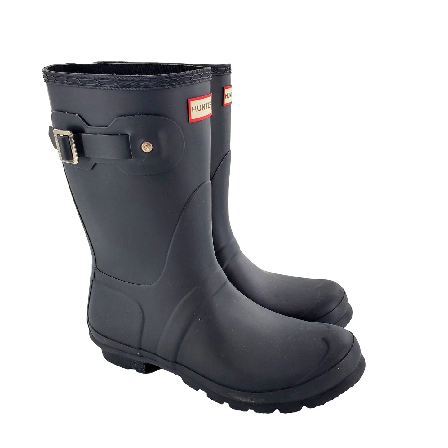 HUNTER Rain Boots Original Short Classic Rainboots Waterproof Matte Black Shoe