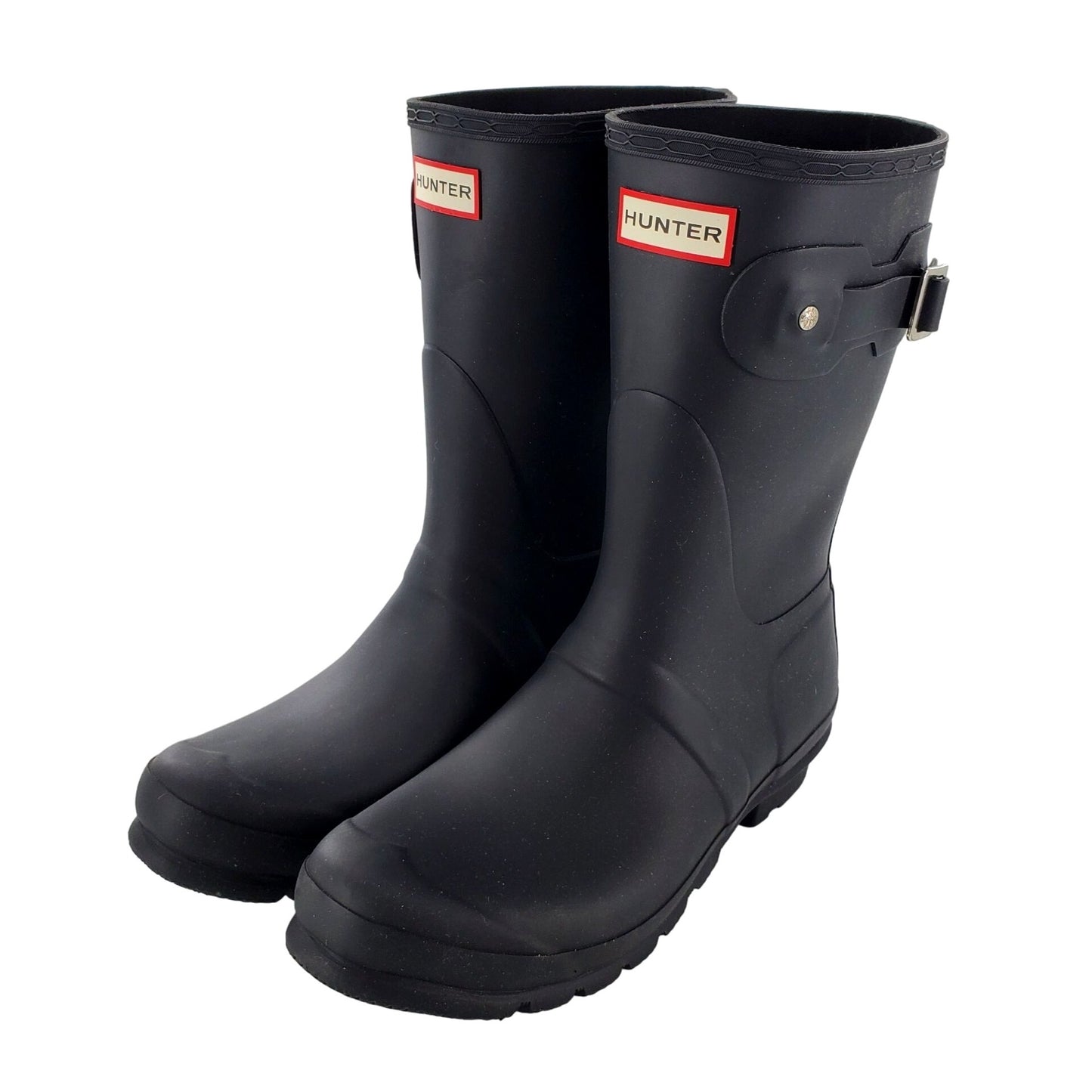 HUNTER Rain Boots Original Short Classic Rainboots Waterproof Matte Black Shoe