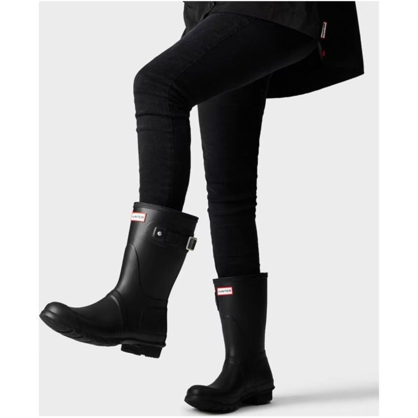 HUNTER Rain Boots Original Short Classic Rainboots Waterproof Matte Black Shoe