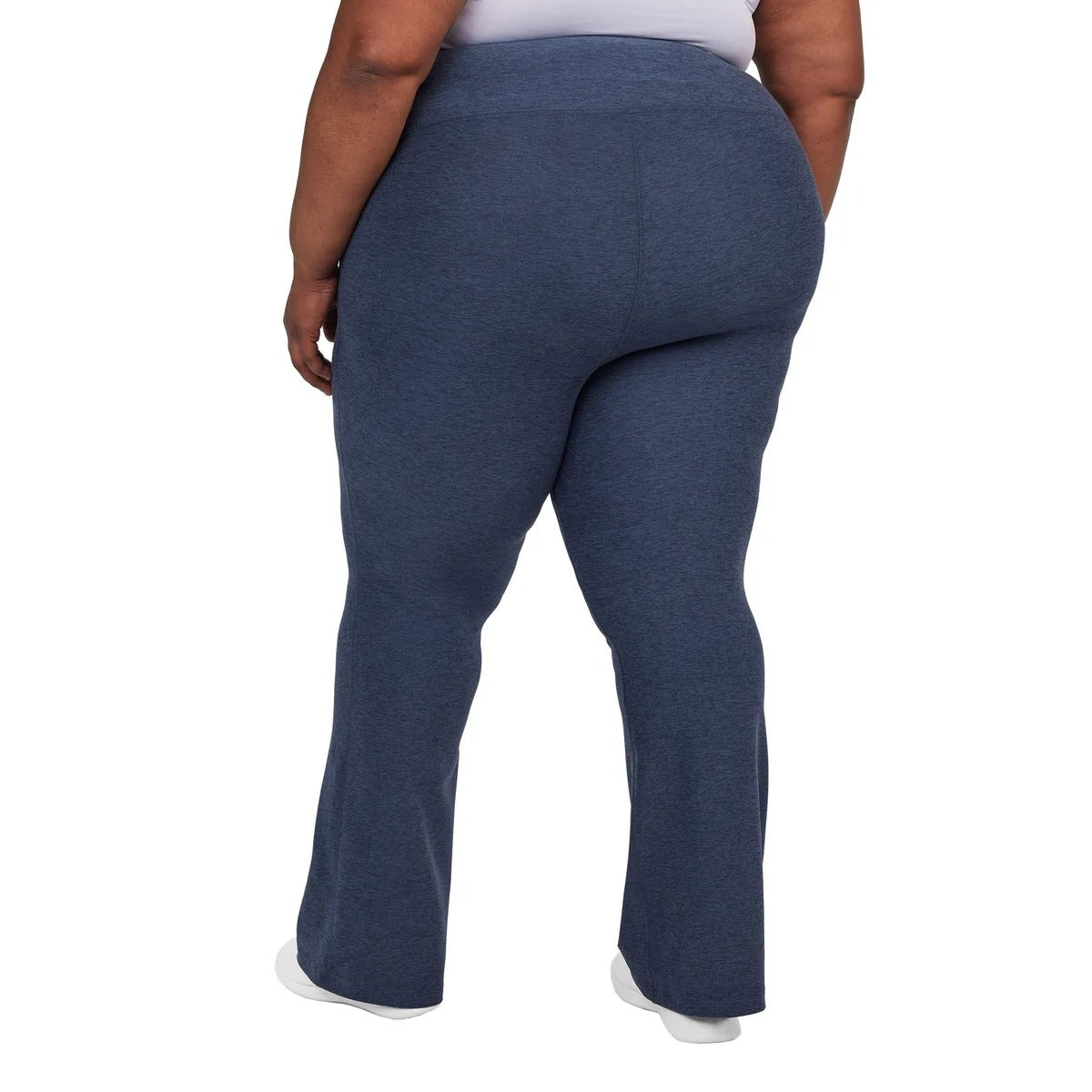 KIRKLAND Signature Woman Brushed Flare Pants Moisture Wicking Stretch Blue