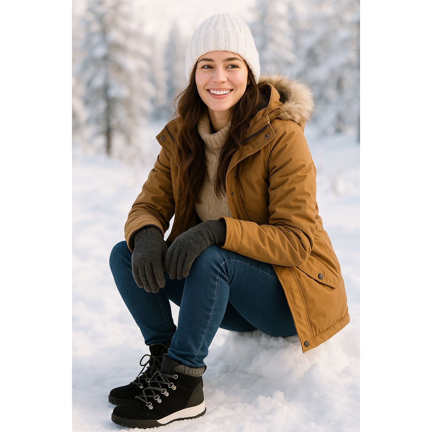 Weatherproof Womens Boots Ruby Outdoor Winter Snow Shoes Suede Leather Chunky Lug