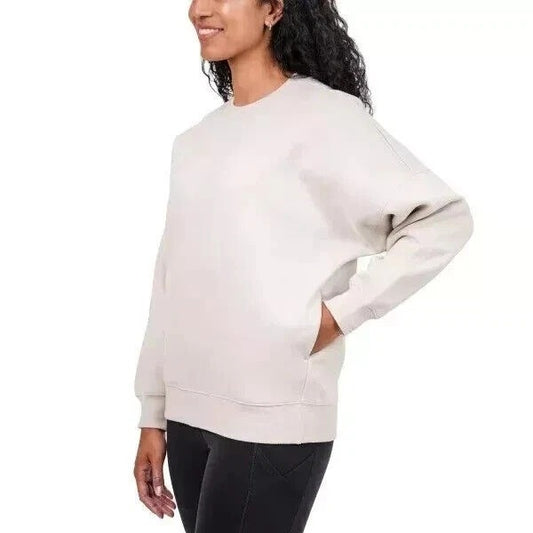 TUFF Athletics Women's Sweatshirt Fleece Crewneck Pullover Shirt Pockets Activewear