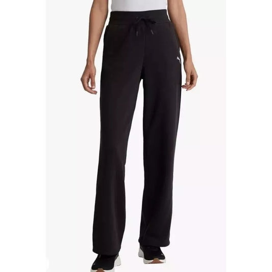 Puma Women's Sweatpants Fleece Lined Drawstring Elastic Waist Straight Leg Pants