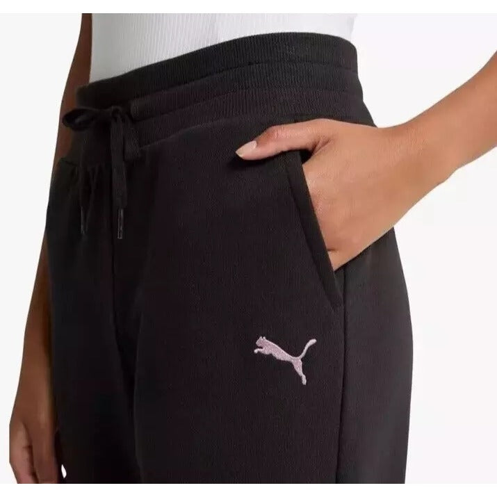 Puma Women's Sweatpants Fleece Lined Drawstring Elastic Waist Straight Leg Pants