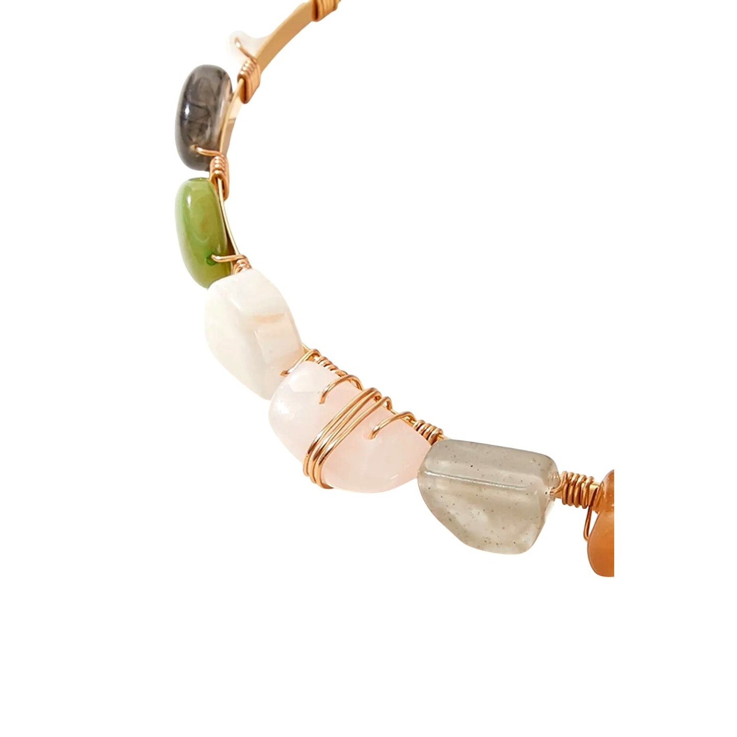Resin Stone Headband Copper Wrap Goddess Celestial Non-slip Hair Band Accessory