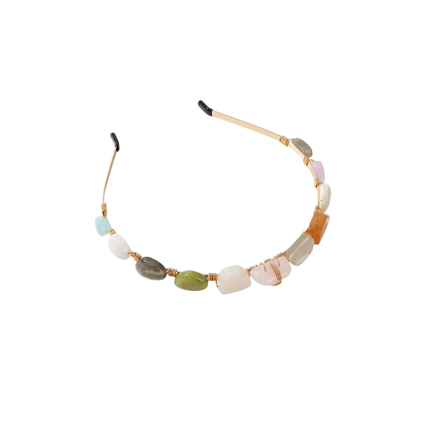 Resin Stone Headband Copper Wrap Goddess Celestial Non-slip Hair Band Accessory