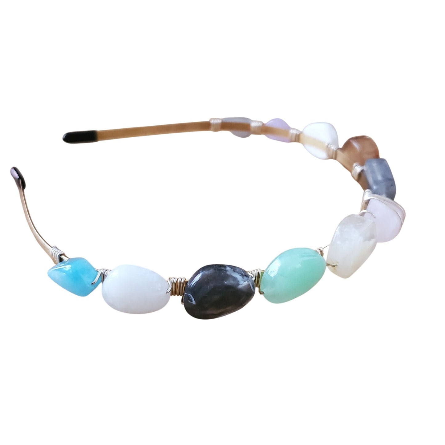 Resin Stone Headband Copper Wrap Goddess Celestial Non-slip Hair Band Accessory