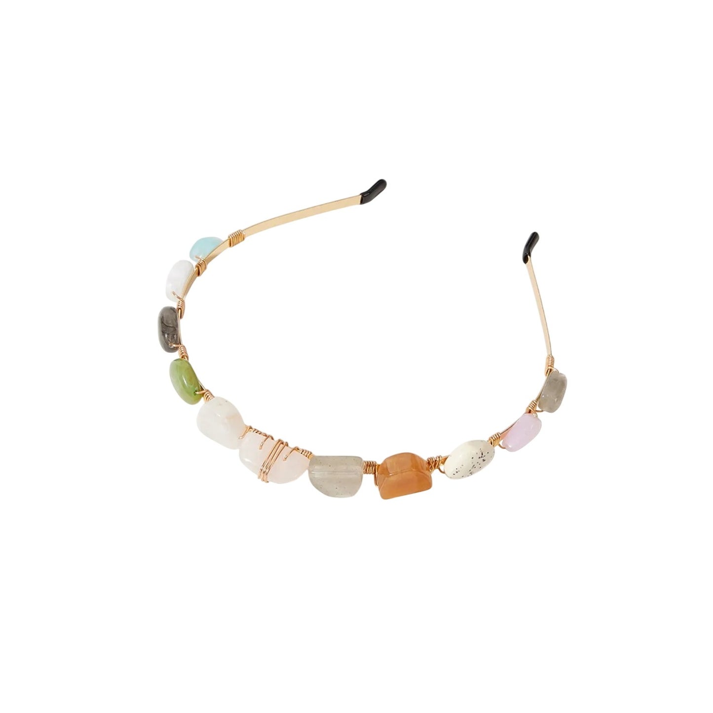 Resin Stone Headband Copper Wrap Goddess Celestial Non-slip Hair Band Accessory