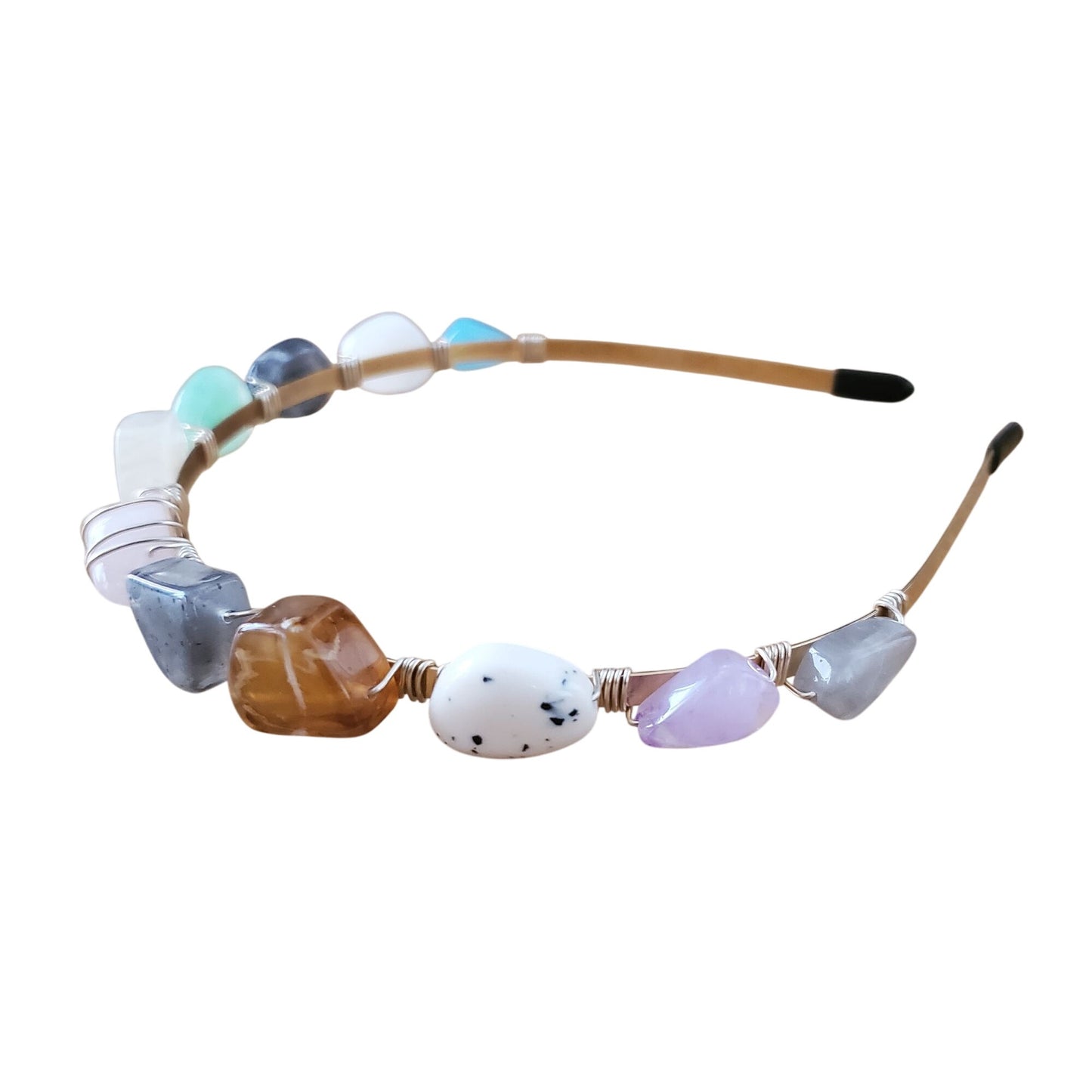 Resin Stone Headband Copper Wrap Goddess Celestial Non-slip Hair Band Accessory