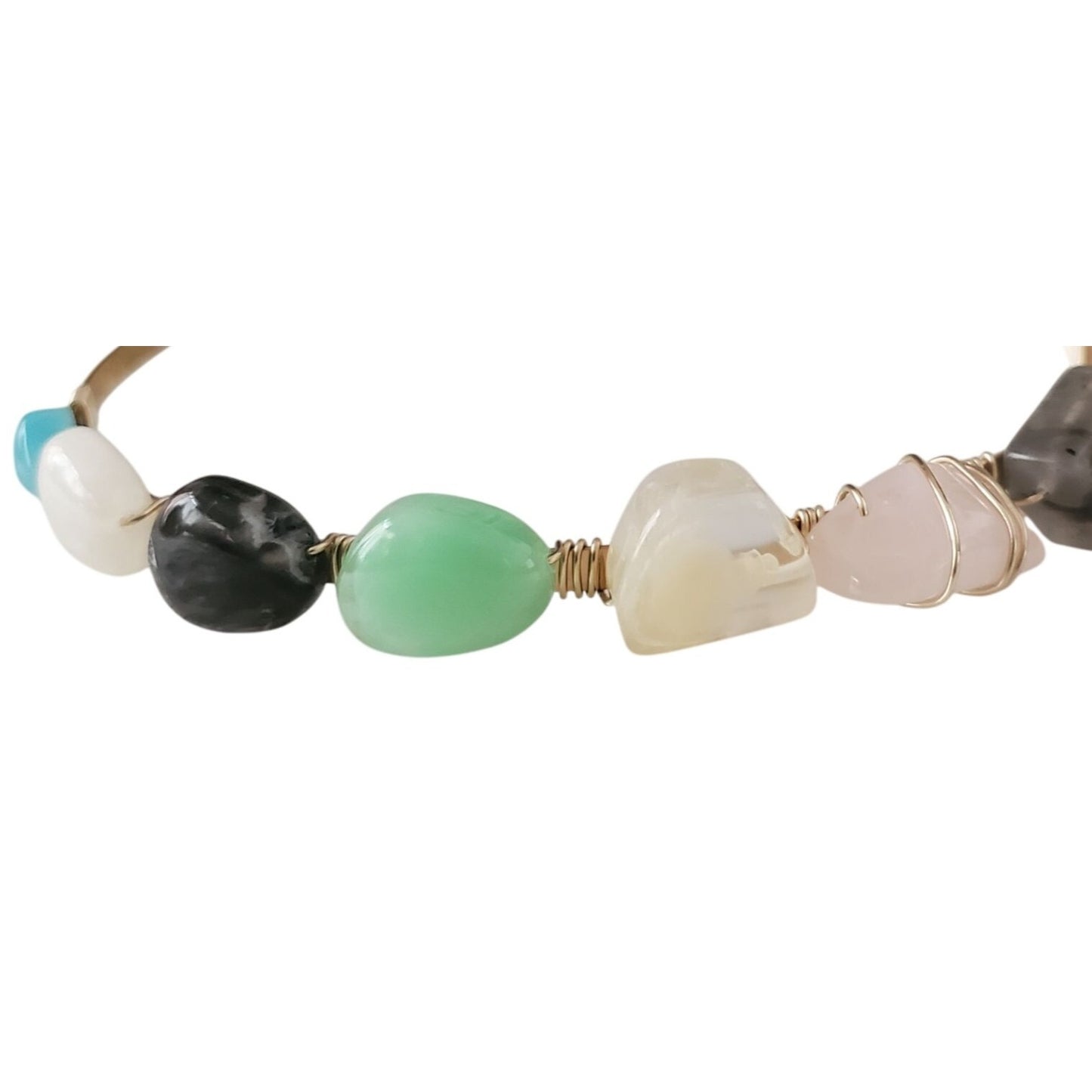 Resin Stone Headband Copper Wrap Goddess Celestial Non-slip Hair Band Accessory