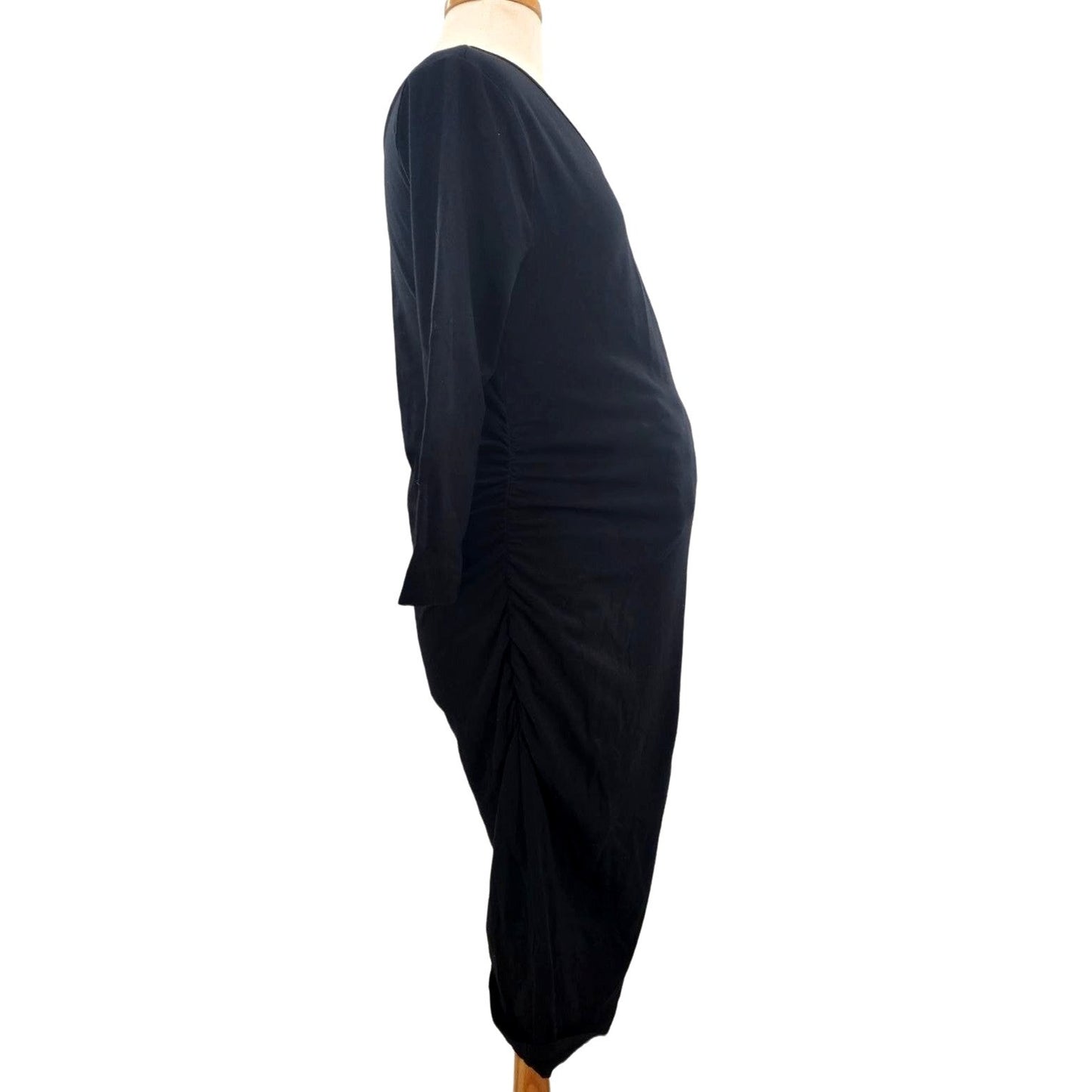 ISABEL MATERNITY Dress 3/4 Sleeve Stretch side T-Shirt fitted Bodycon