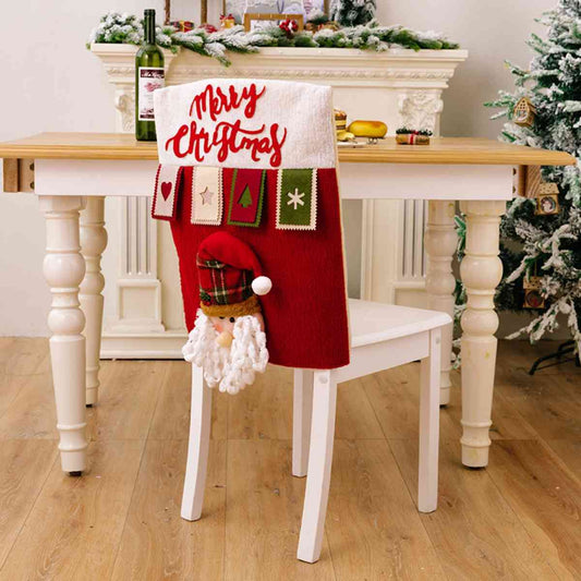 Santa Claus Snowman Reindeer Premium Christmas 3D Chair Cover Home Decor