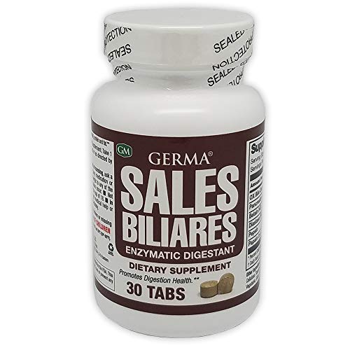 Germa Bile Salts supplements Natural Dietary Supplement, for Liver Support / Sales Biliares Suplemento Dietetico Natural, Ayuda Higado 30 Tabs