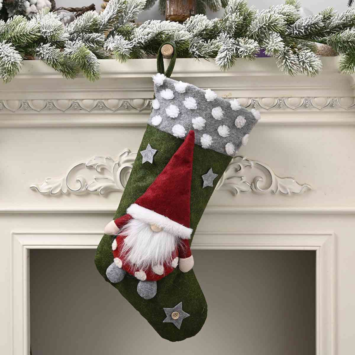 Gnome Christmas Hanging 3D Stockings Home Decor Holiday Decoration Colorful Plush